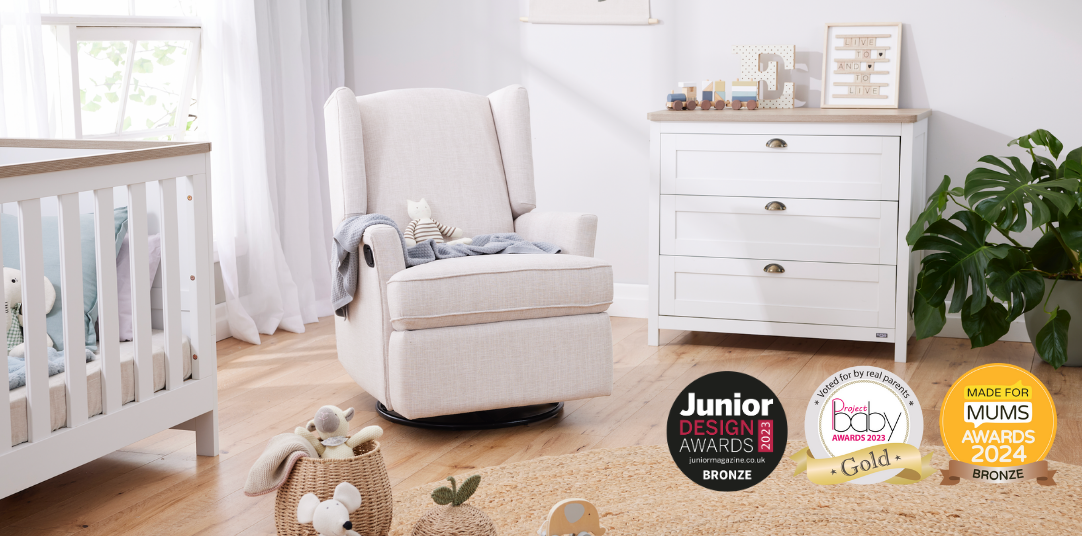 Cream rocking top chair nursery