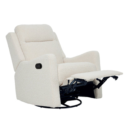 Henry Recliner Glider Chair in Vanilla Bouclé