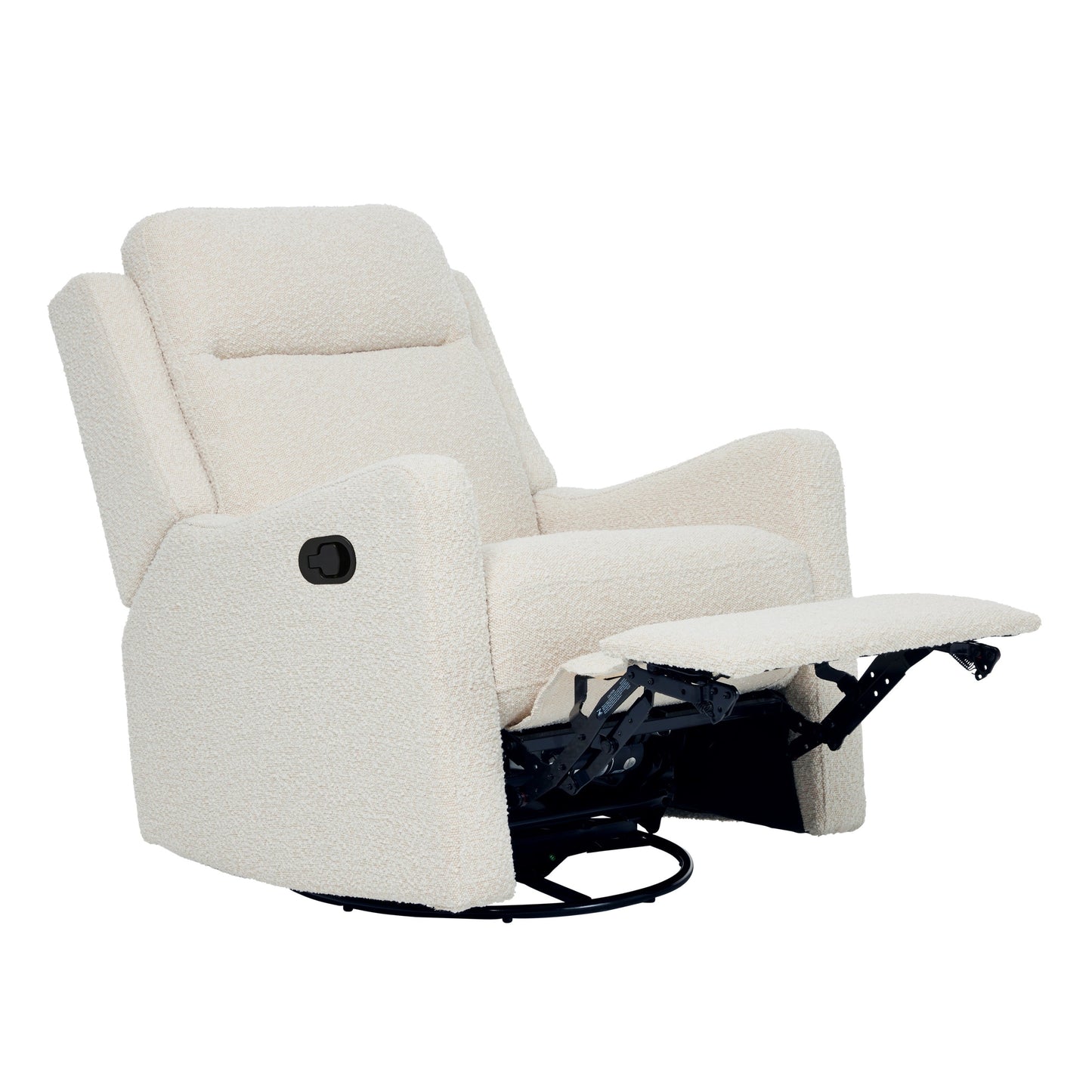 Henry Recliner Glider Chair in Vanilla Bouclé