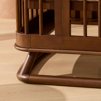 Luca Sustainable Timber Cot in Walnut