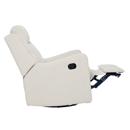 Henry Recliner Glider Chair in Vanilla Bouclé