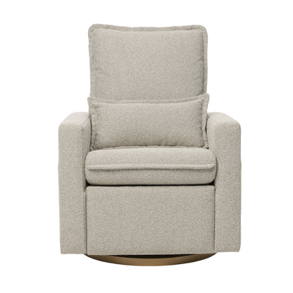 Frankie Electric Recliner Glider Nursery Chair in Greige Soft Tweed