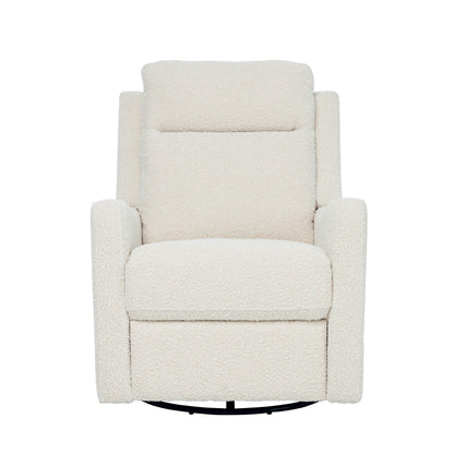 Henry Recliner Glider Chair in Vanilla Bouclé