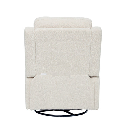 Henry Electric Recliner Glider Chair with USB in Vanilla Bouclé