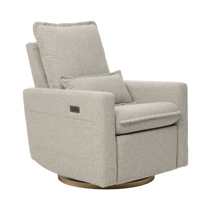Frankie Electric Recliner Glider Nursery Chair in Greige Soft Tweed