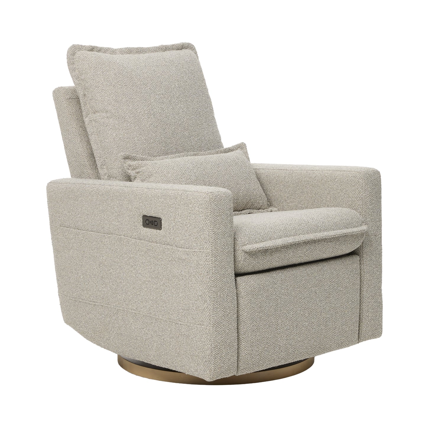 Frankie Electric Recliner Glider Nursery Chair in Greige Soft Tweed