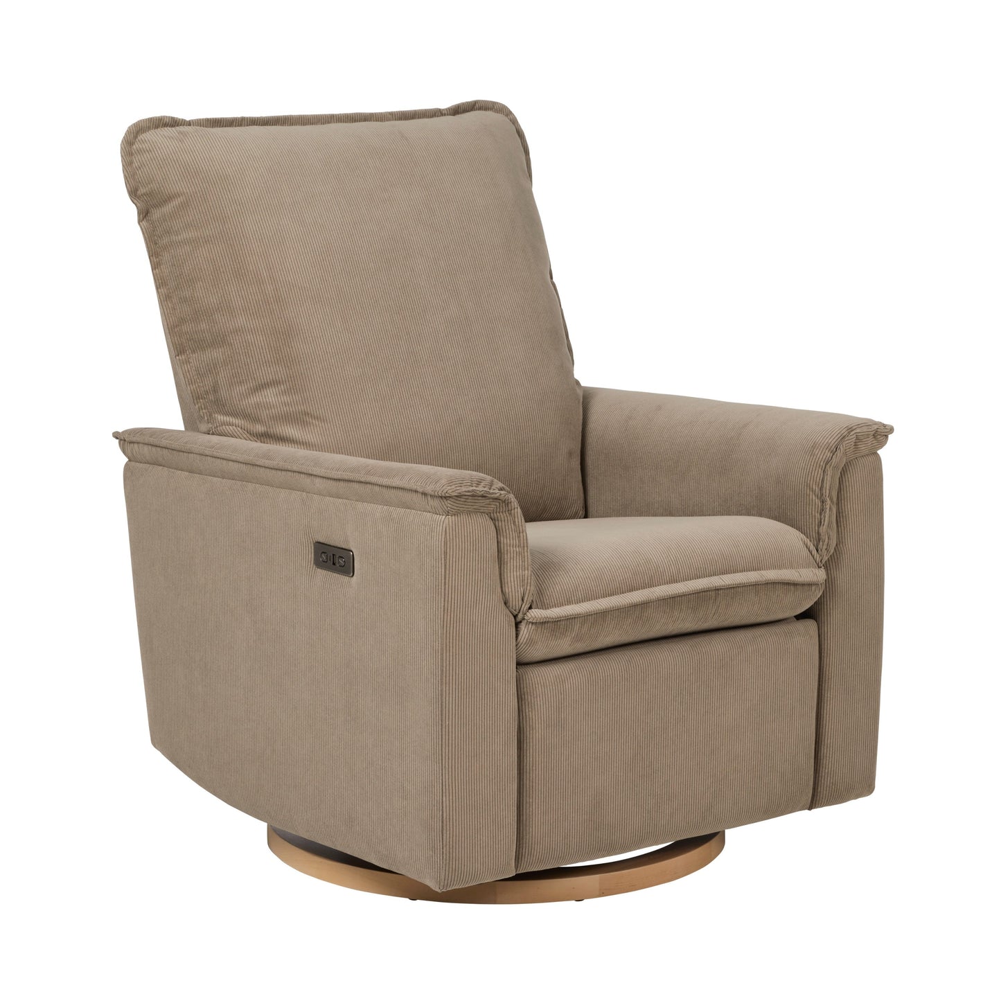 Louie Electric Recliner Glider Nursery Chair in Mocha Corduroy