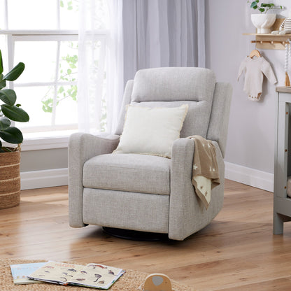 Henry Recliner Glider Chair in Pure Grey