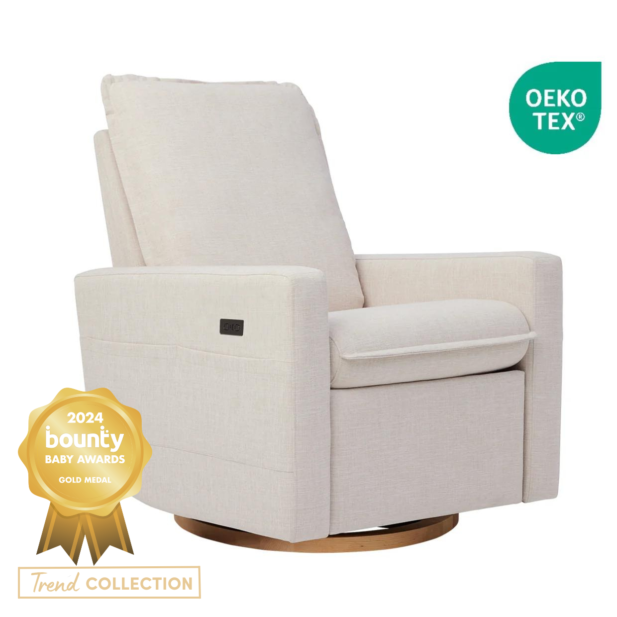 Frankie Electric Recliner Glider Nursery Chair in Egg Shell