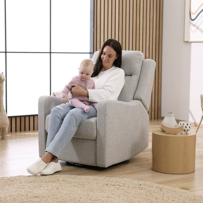 Henry Recliner Glider Chair in Pure Grey