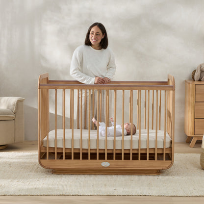 Ollie Sustainable Timber Cot in Natural