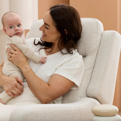 Henry Electric Recliner Glider Chair with USB in Egg Shell
