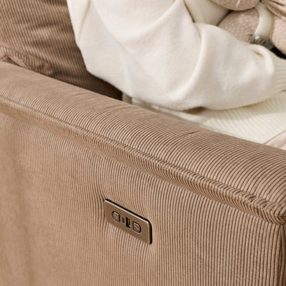 Louie Electric Recliner Glider Nursery Chair in Mocha Corduroy