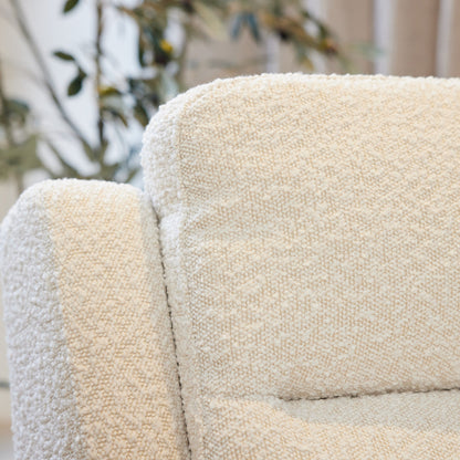 Henry Recliner Glider Chair in Vanilla Bouclé