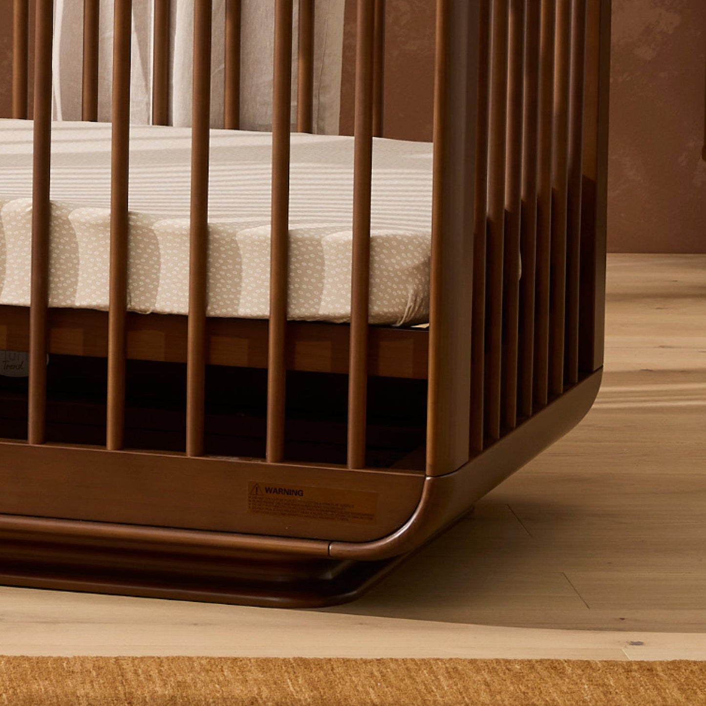 Ollie Sustainable Timber Cot in Walnut
