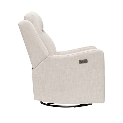 Henry Electric Recliner Glider Chair with USB in Egg Shell