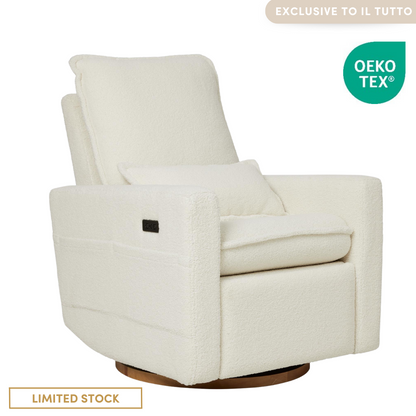 Frankie Electric Recliner Glider Nursery Chair in Coconut Teddy
