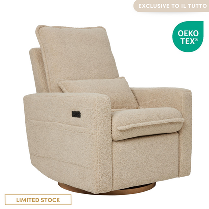 Frankie Electric Recliner Glider Nursery Chair in Taupe Teddy