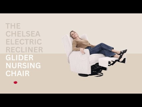 Chelsea Electric Recliner Glider Chair with USB in Grey Frost