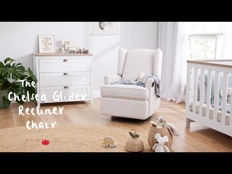 Chelsea Electric Recliner Glider Chair with USB in Grey Frost