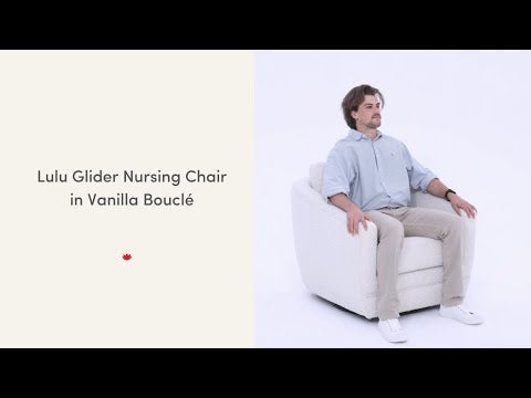 Lulu Glider Nursing Chair in Vanilla Boucle