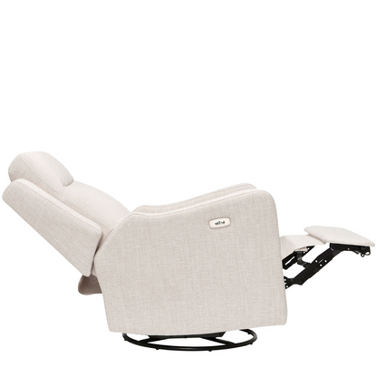 Henry Electric Recliner Glider Chair with USB in Egg Shell