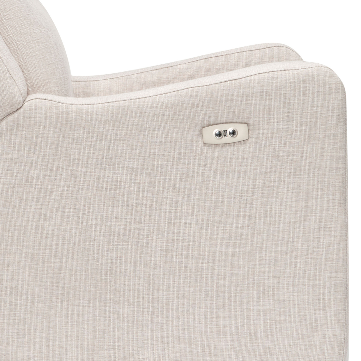 Henry Electric Recliner Glider Chair with USB in Egg Shell
