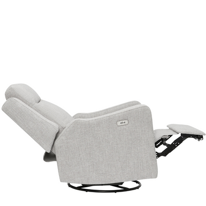 Henry Electric Recliner Glider Chair with USB in Pure Grey