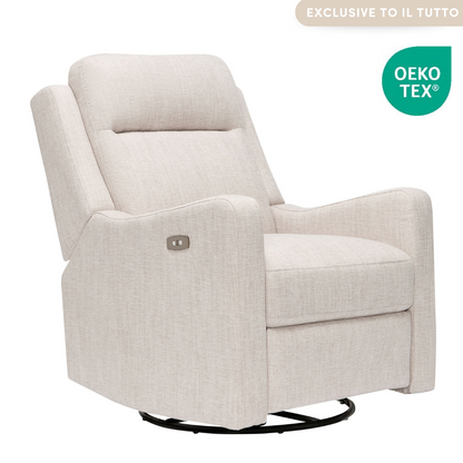 Henry Electric Recliner Glider Chair with USB in Egg Shell