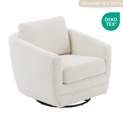 Lulu Glider Nursing Chair in Vanilla Boucle
