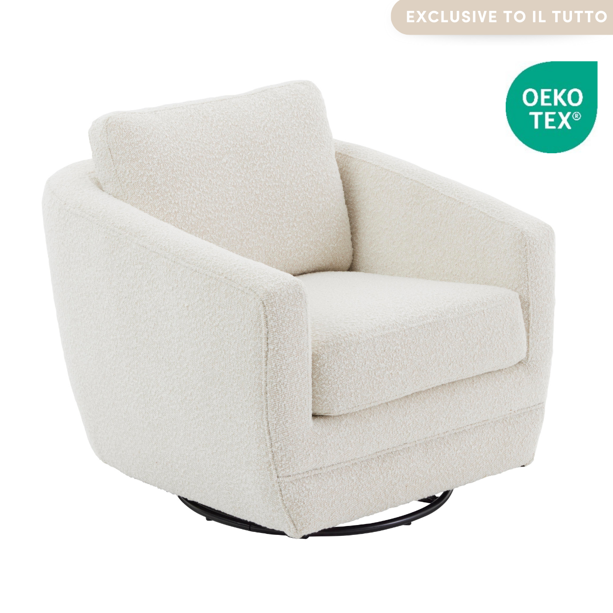 Lulu Glider Nursing Chair in Vanilla Boucle